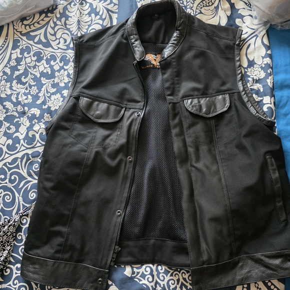 🏍️ Vance Textiles Men's Motorcycle Vest – Size XL - Picture 1 of 4